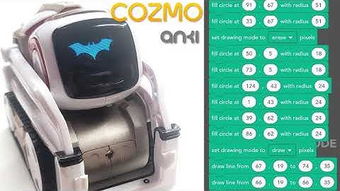 Batman Signal drawing on Cozmo Robot by Anki - Code Lab Constructor Mode