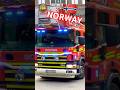 Norwegian Fire Dept Ladder Responding In Oslo!