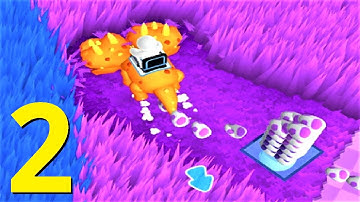 🦕 Dino Eats Grass 🌿 GAMEPLAY Part 2 Full Levels 3-5 (Android, iOS)