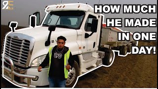 How Much A TRUCKER Makes In ONE DAY