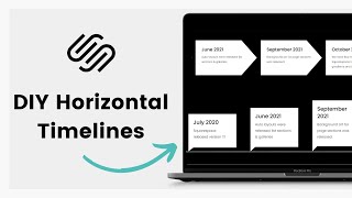 How to create a horizontal timeline in Squarespace // Squarespace timeline tutorial