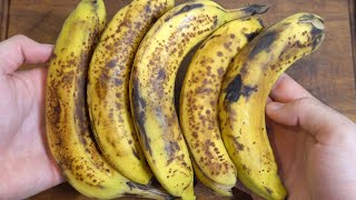 Si tienes plátanos viejos prepara este desayuno en 5 Minutos