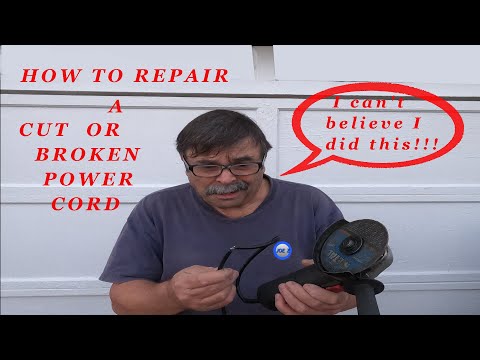 How to repair cut or broken power cord