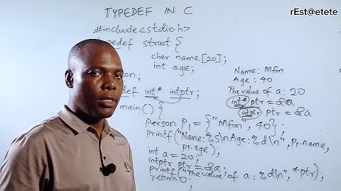 Understanding typedef in C Through People and Pointers #C100 #education #everyone 