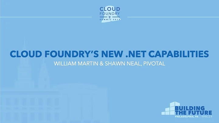 Cloud Foundrys New .NET Capabilities - William Mar...