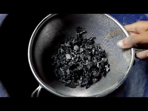 Wood ashes sifting (how I collected burned wood ashes) #asmr #