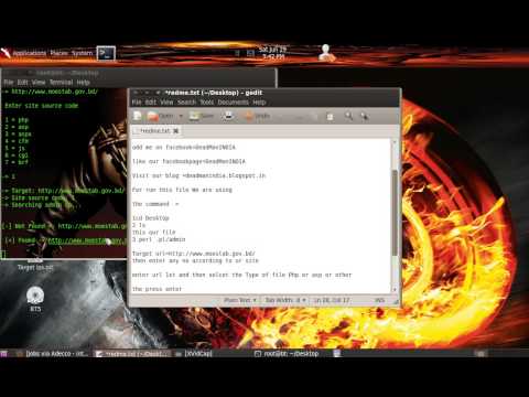 How to use the admin finder in backtrack 5r3