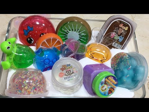 Mixing Store Bought Slime Into Glossy Slime - Most Satisfying Videos