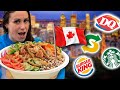 American Tries American Chains In Canada 🇨🇦 Feat. Burger King, Starbucks, Subway & Dairy Queen