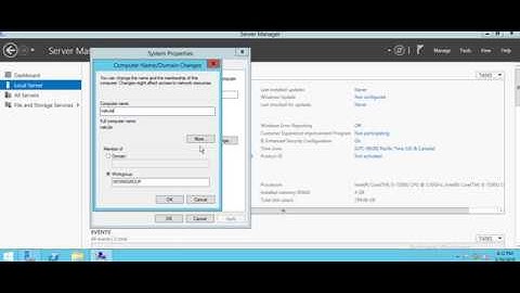 Windows Server 2012R2 Change Computer Name