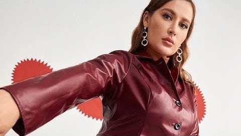 Waarschijnlijk moderne leren jurken met mooie beroemdheden @fashiontv