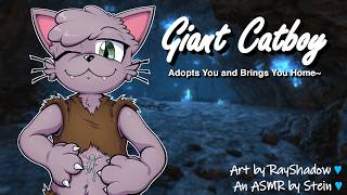 ASMR | Giant Catboy Adopts You and Brings You Home~ (Paws) (Duvet Sounds) (Snuggles) (Soft Spoken)