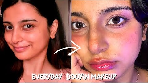 EVERYDAY CHINESE DOUYIN MAKEUP ON BROWN SKIN 🇮🇳| Step by Step| Detailed