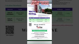 Walk-in Interview I Ind-swift I 120726 #job #pharma