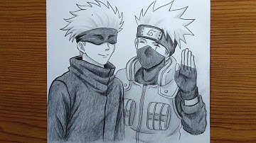 How To Draw Gojo And Kakashi || Easy Anime Sketch