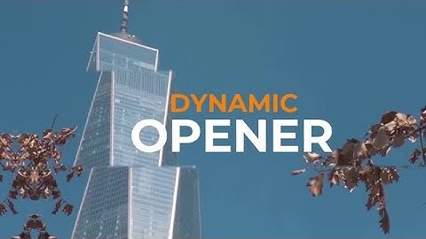 Dynamic Opener After Effects Templates