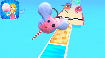 COTTON CANDY RUN 3D game MAX LEVEL SCORE GAME 💕🌈👩🏻‍🦰 Gameplay All Levels Walkthrough iOS Android New