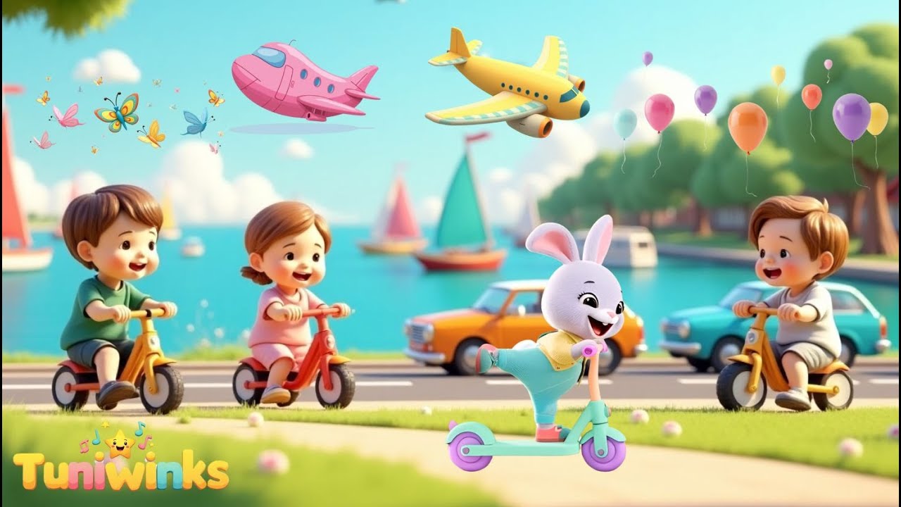 🚗 Cars, ✈️ Planes, ⛵ Boats & More! | Vehicle Nursery Rhyme Compilation | Learn with Tuni