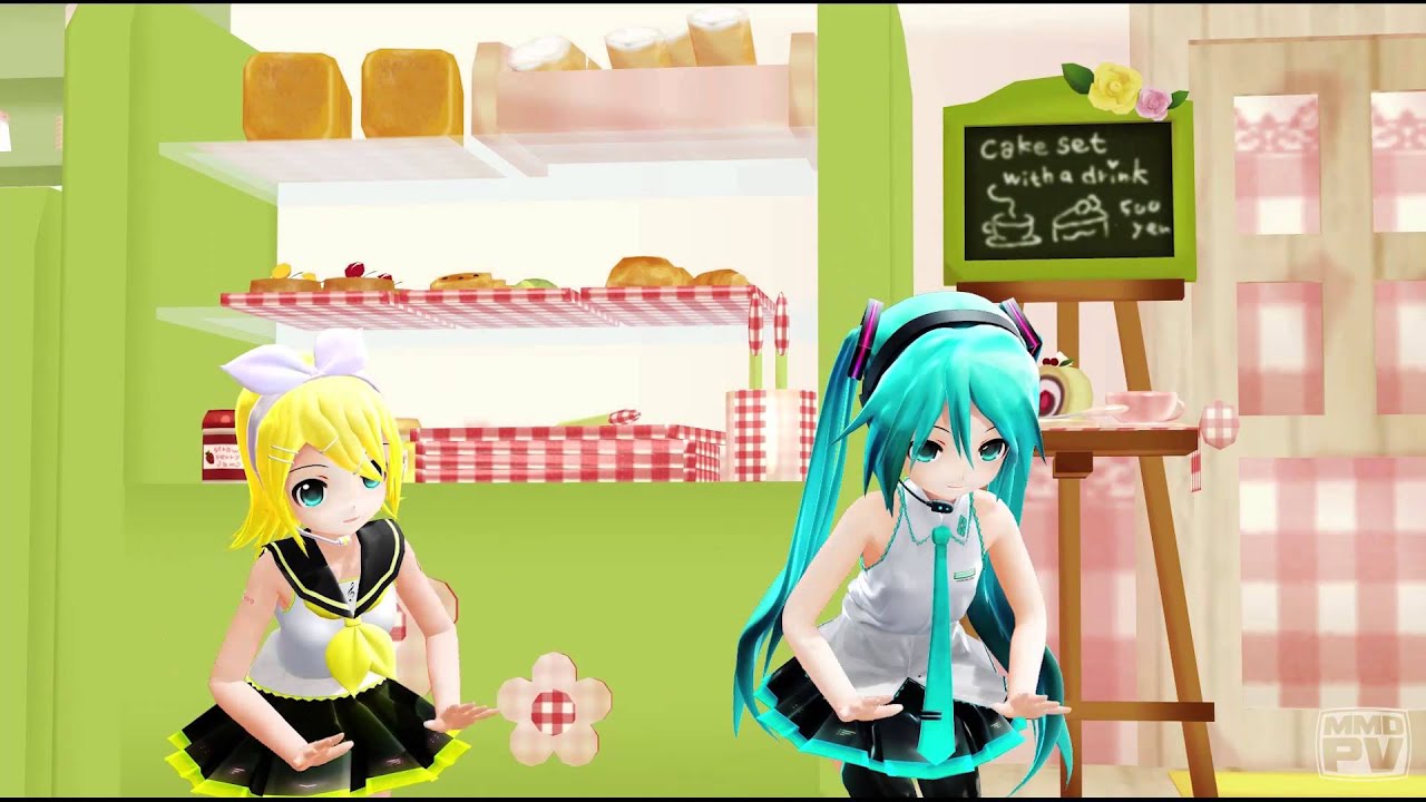 ちびあぴミク＆リンでビバハピ【MMD】
