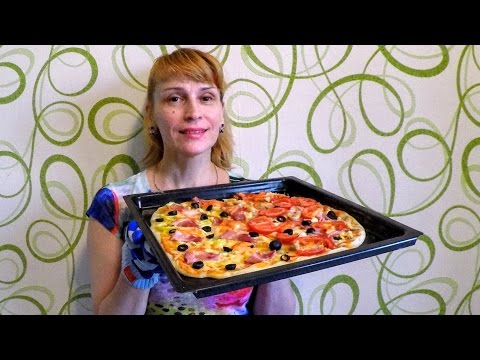 Домашняя пицца в духовке Простой рецепт пиццы, вкусно и быстро!