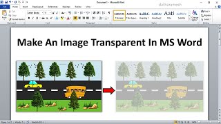 How to Make Image Transparent In MS Word