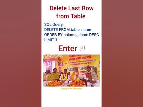 Delete last row SQL #funny #memes #funnyvideo #meme #sql #viral # ...