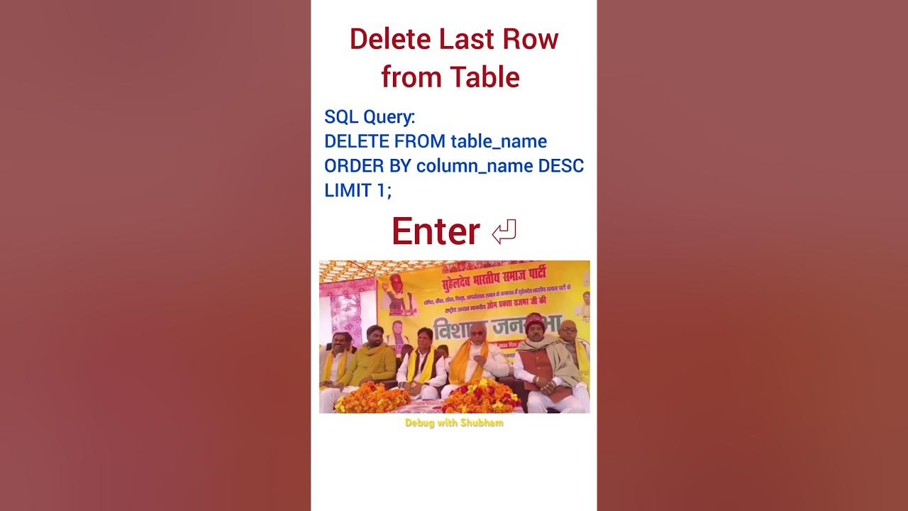 Delete last row SQL #funny #memes #funnyvideo #meme #sql #viral # ...