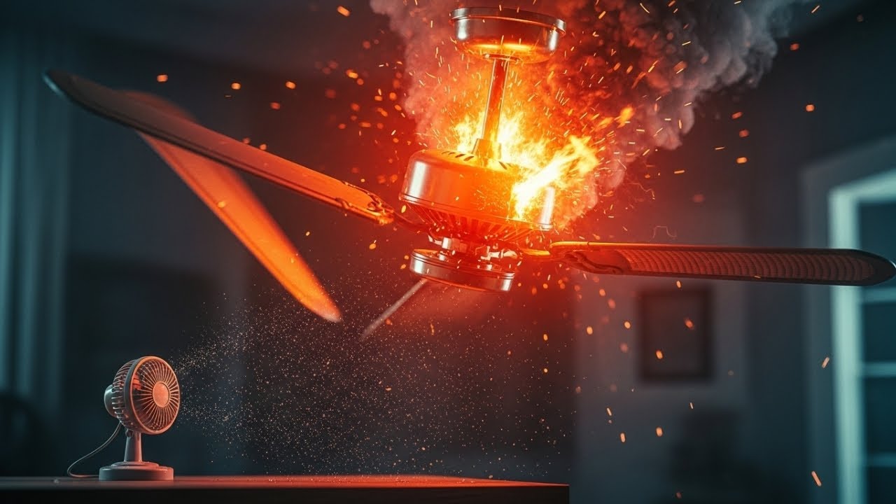 Fan Explode Ceiling Fan Chaos: When Cool Turns Into Catastrophe - YouTube