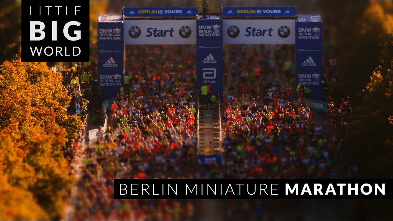 Berlin Miniature Marathon  in 4k | Little Big World | Aerial & Time lapse & Tilt shift