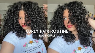 CURLY HAIR ROUTINE ⭐: 3a/3b curls, products, styling, tips, tricks