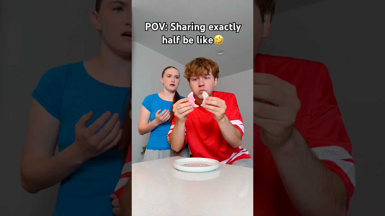 POV: Sharing exactly half be like🤣 #shortvideo #shorts #couple #trend