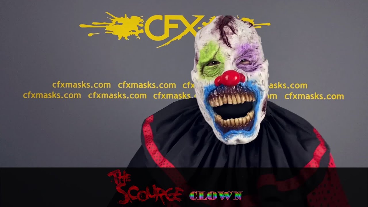 CFX The Scourge Clown Variant Silicone Mask Movement Video