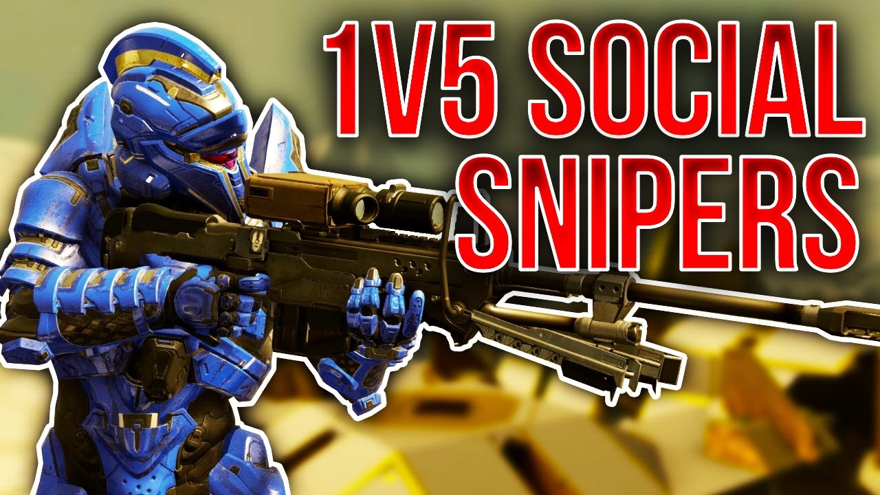 1v5 Social Snipers Challenge! - Halo 5 Guardians
