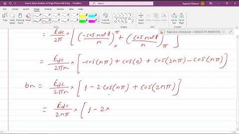 Power Electronics: Fourier Series Analysis of Single Phase Half Bridge Inverter with R Load