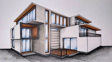 #051 - How to Draw a House in Two Point Perspective