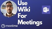 Microsoft Teams Tutorial 19 How To Use Wiki Youtube