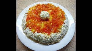 Салат ШАПКА ДЕДА МОРОЗА Салат ШАПКА ДЕДА МОРОЗА