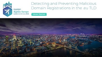 Detecting and Preventing Malicious Domain Registrations in the .eu TLD - Lieven Desmet