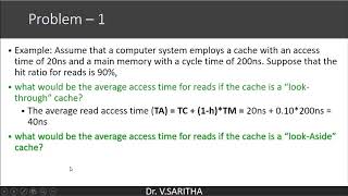 Performance analysis of cache memory
