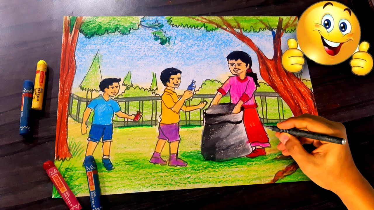 clean environment drawings for kids