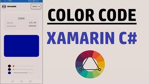 COLOR CODE  APP  C# XAMARIN  +DOWNLOAD + SOURCE CODE