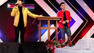 Reymond Sajor dan RJ Buena Sings YOU RAISE ME UP at Basilea Center