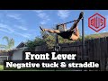 Front lever progression 4: tuck and straddle lever negatives