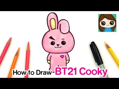 How to Draw BT21 Cooky | BTS Jungkook Persona | Safe Videos for Kids