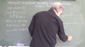 Projeções de um Hexágono existente num Plano Oblíquo 1