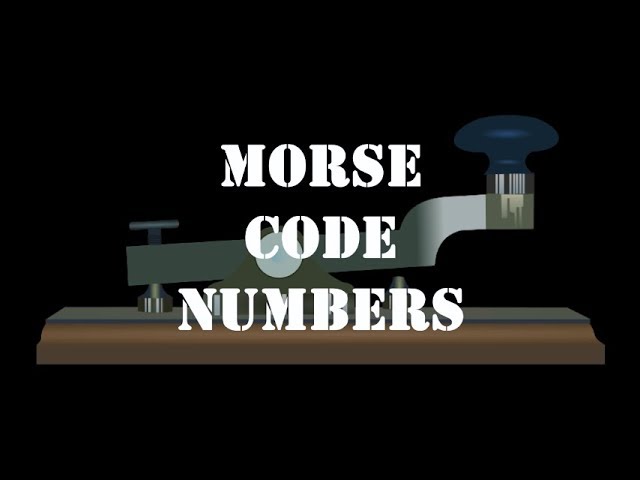 Morse Code Numbers 1 9