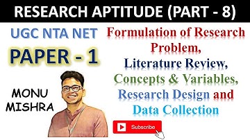 Research Aptitude (Part - 8) | Steps of Research Process (Explained) – I | by Monu Mishra