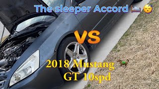 2003 Accord TURBO K24A2 w/eBay gt3582 vs 2018 Mustang GT 10spd