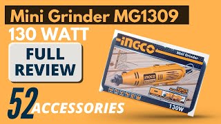 Review Mini Grinder Mesin Grinda Botol 130W INGCO MG1309 ( 52 Accessories )