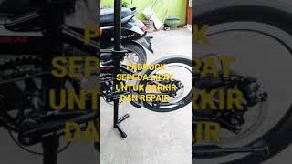 STANDAR PEDOK SEPEDA LIPAT BIKE STAND SELI PADDOCK SELI